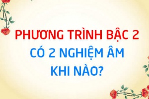 Phương trình bậc 2 có 2 nghiệm âm khi nào? Điều kiện để PT bậc 2 có 2 nghiệm âm - Toán lớp 9